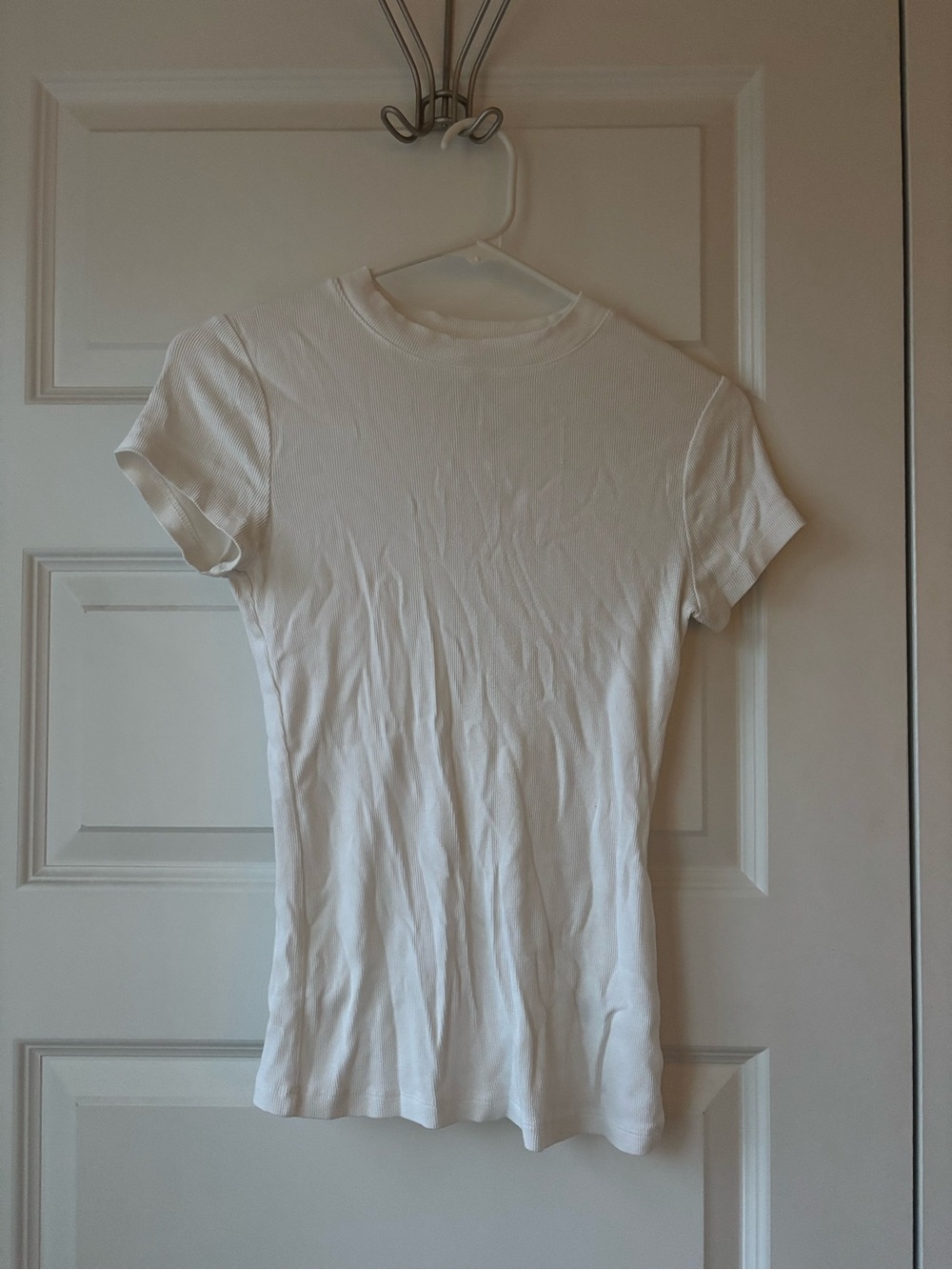 a new day White Ribbed Short-Sleeve Tee